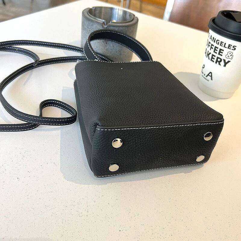 Cowhide Custom Name Crossbody Bag Fashion Spring Summer New Designer Handbags For Woman Large Capacity Party Bucket Bags