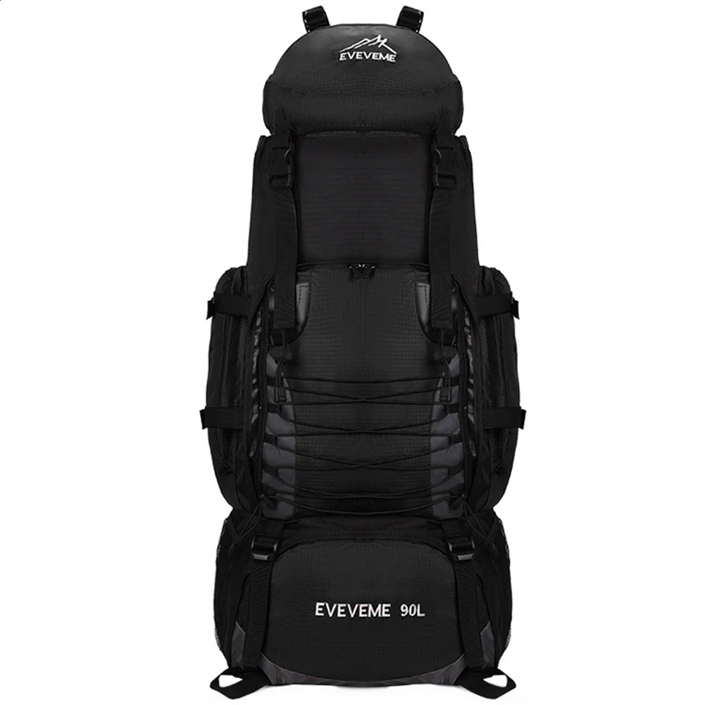 90L Army Hiking Bag Anti Theft Buckle with Rain Cover Flap n Top Hook Adjustable Shoulder Strap Men Women Trekking Backpack 250522