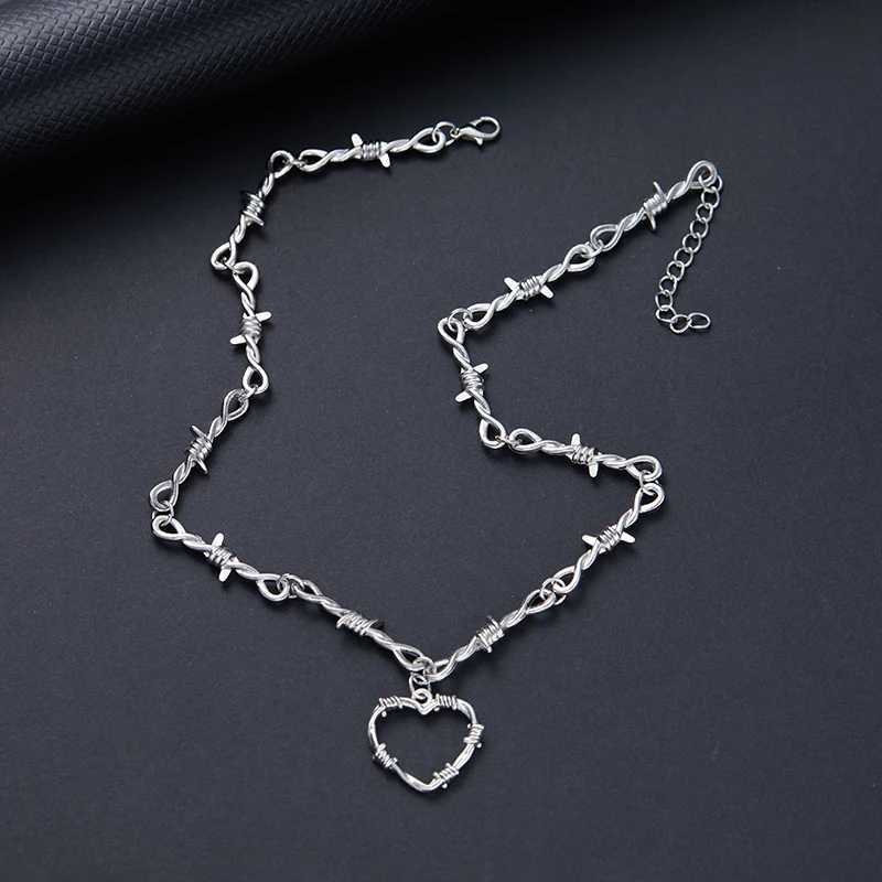New Arrival Personalized Punk Style Thorns Winding Love Pendant Necklace Ladies Fashion Trend Holiday Party Accessories Gifts V250618