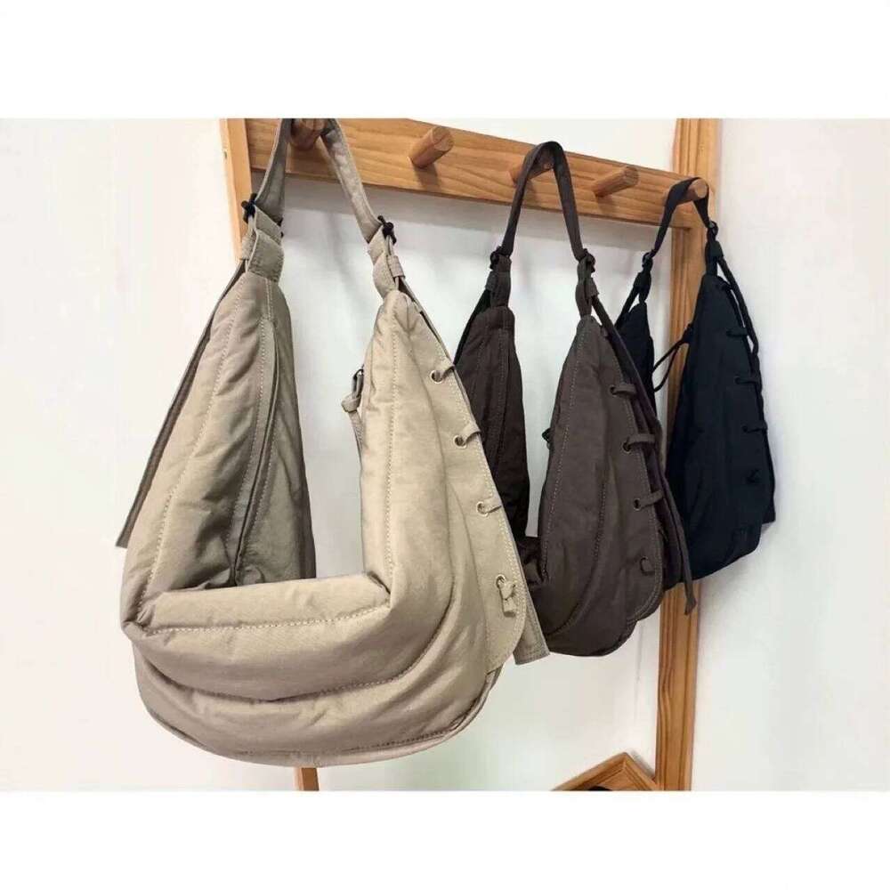 Unisex Nylon Croissant Hobo Crossbody Design Lightweight Waterproof Adjustable Strap Casual Travel Shoulder Bag