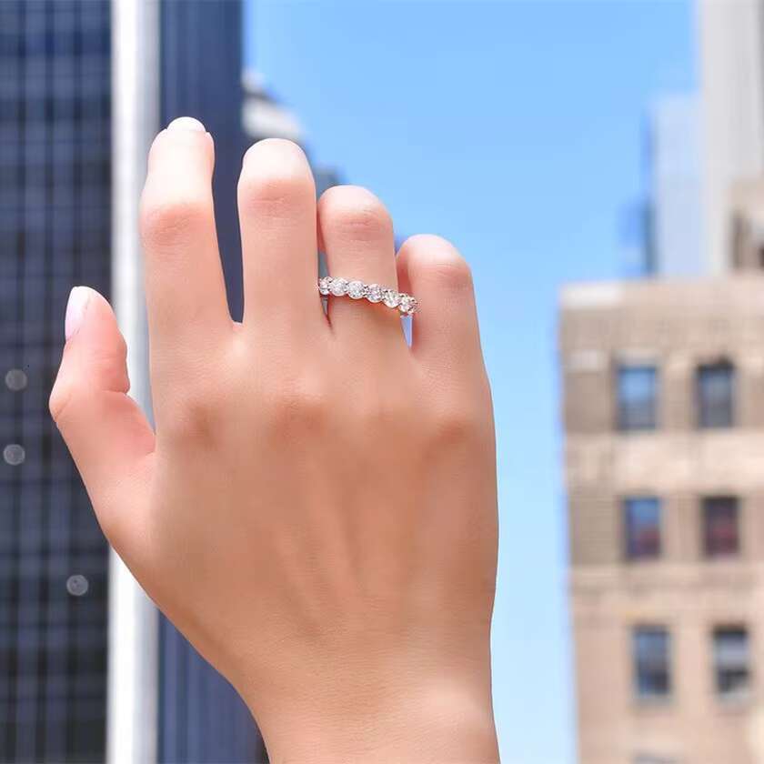 Custom Women Jewelry Ring 925 Sterling Silver Oval Diamond Engagement Wedding Ring