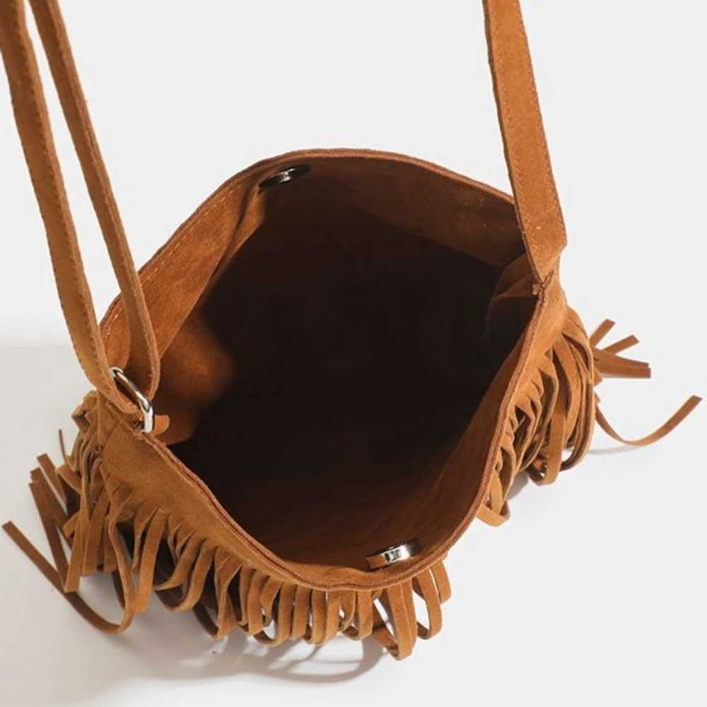 Boho Style Fringe Crossbody Bag Vintage Suede Shoulder Bag Women Large Capacity Casual Fringe Postman Shoulder Bag 2025 XJ2520528