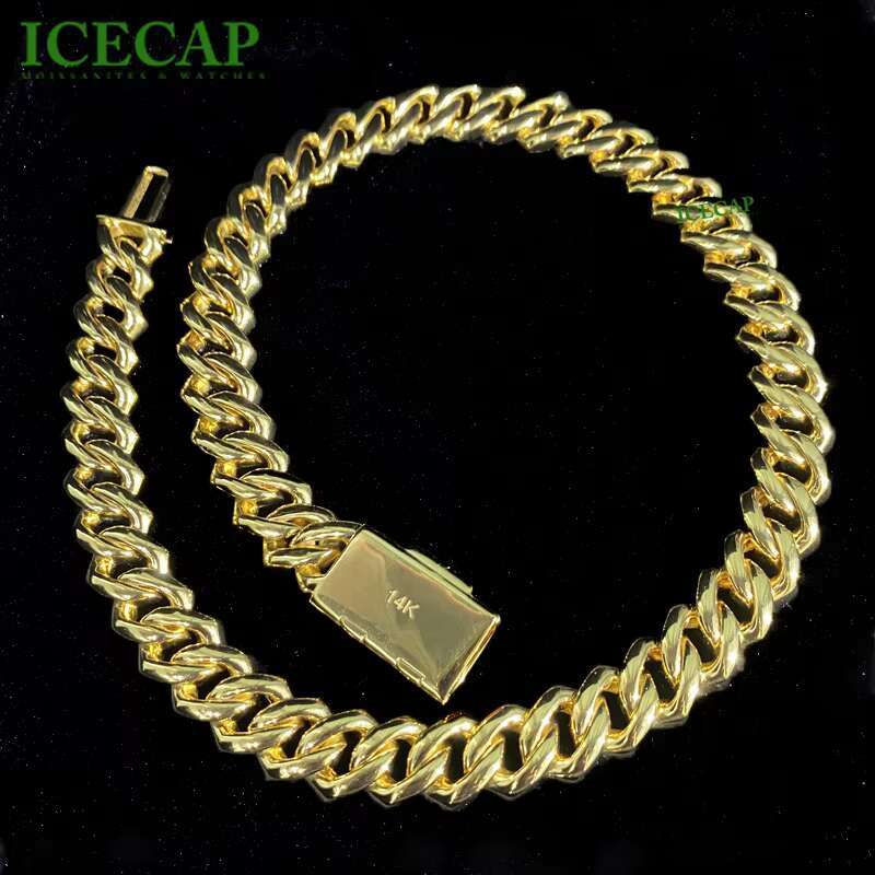 Custom Cuban Link Chain VVS Moissnaite Silver Cuban Necklace