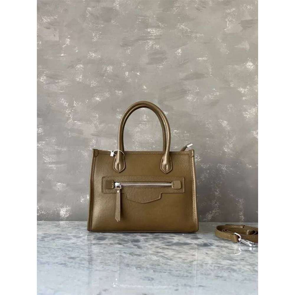 Office Ladies Single Shoulder Bag Solid Color Zip Fashion Satchels Genuine Leather Handbag Totes Design Women Messenger Bags New