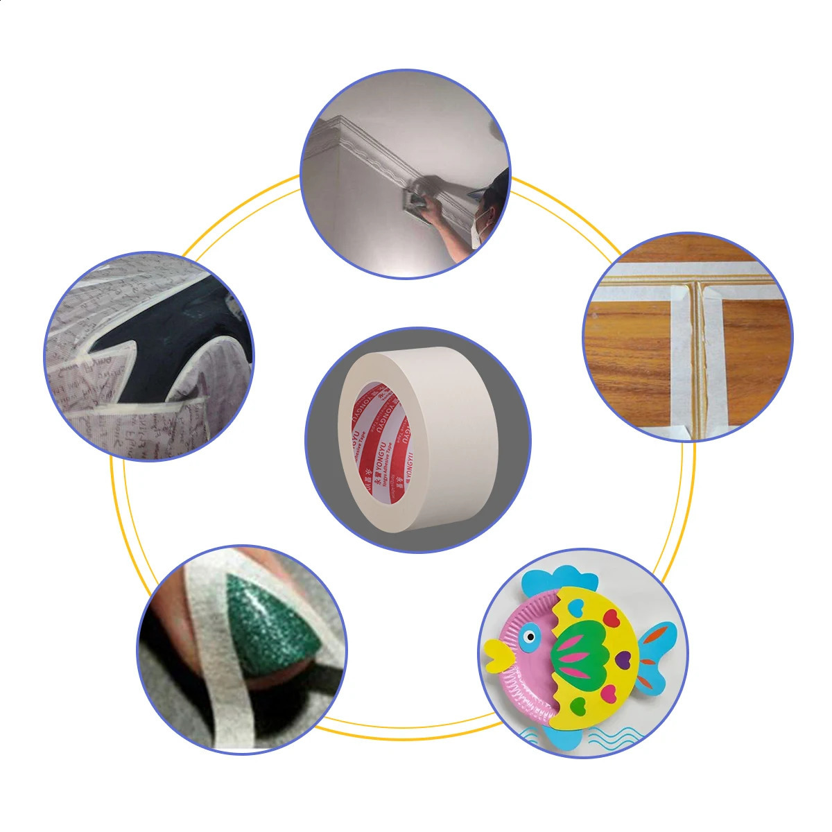 20M decorative paper tape for art students suitable for writing without residue spray paint masking and protective paper 250527