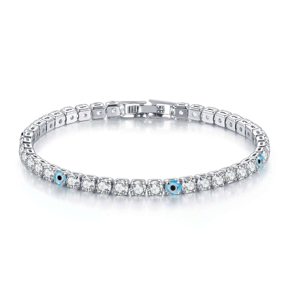 Hip-Hop Style Demon Eye Zircon Bracelet for Men and Women Micro Pave Full Dia Tennis Chain