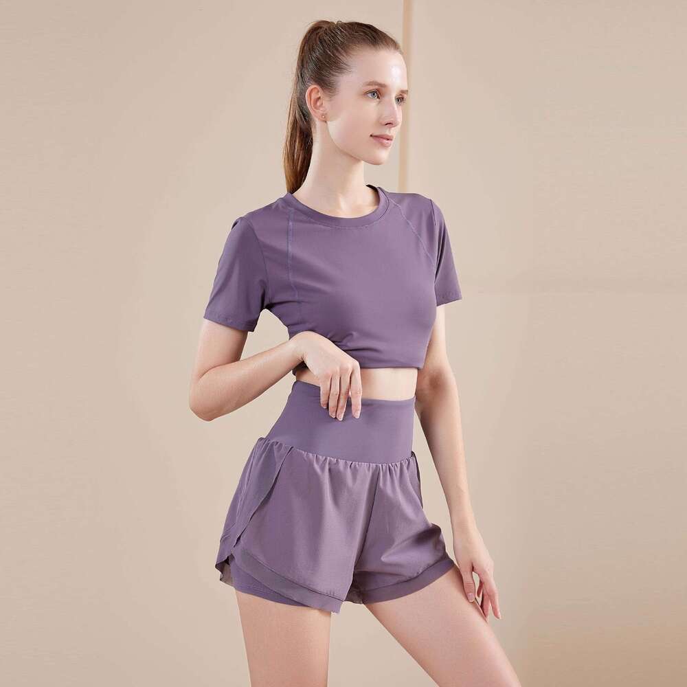 High Quality Sports Yoga Clothes, Summer Quick Drying And Slimming Running, Sports Training And Fitness Clothes, Two-piece Yoga Set For Women, Free De
