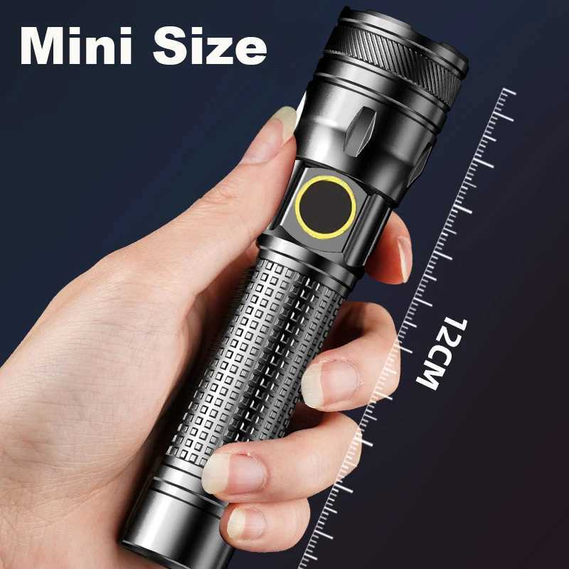 Aluminum Alloy LED Flashlight High Power Rechargeable Tactical Telescopic Zoom Torch Flash Light Outdoor Camping Lantern XJ250529