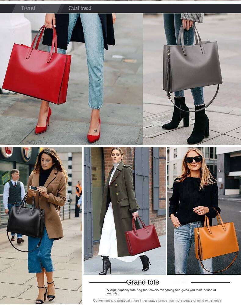 Designer Bag Business Women S Handbags Inch Laptop Bag Fashion Lady Briefcase Genuine Leather Commuter Portable Shoulder Tote Bags