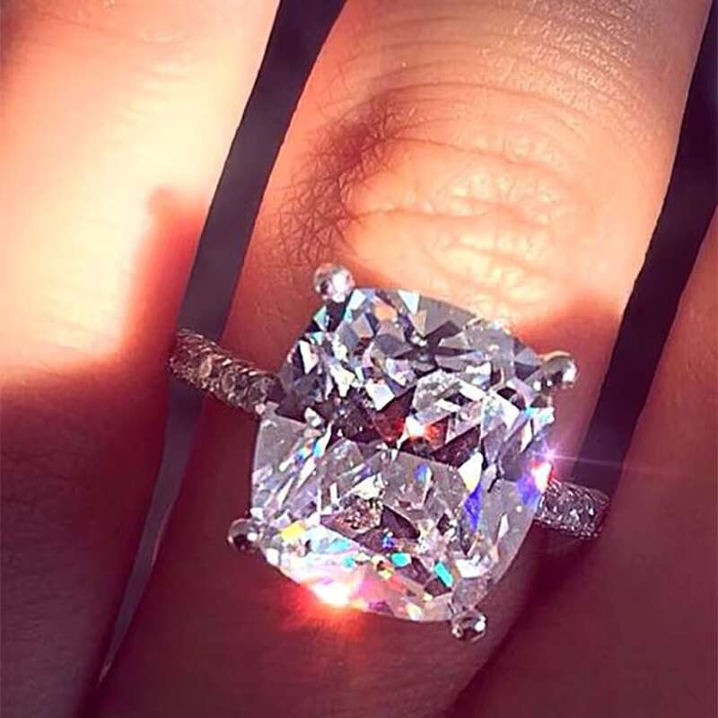 Moissanite ring Luxury Fashion Women Jewelry Rings Female Diamond Bridal Engagement Wedding Ladies Trendy Finger Ring