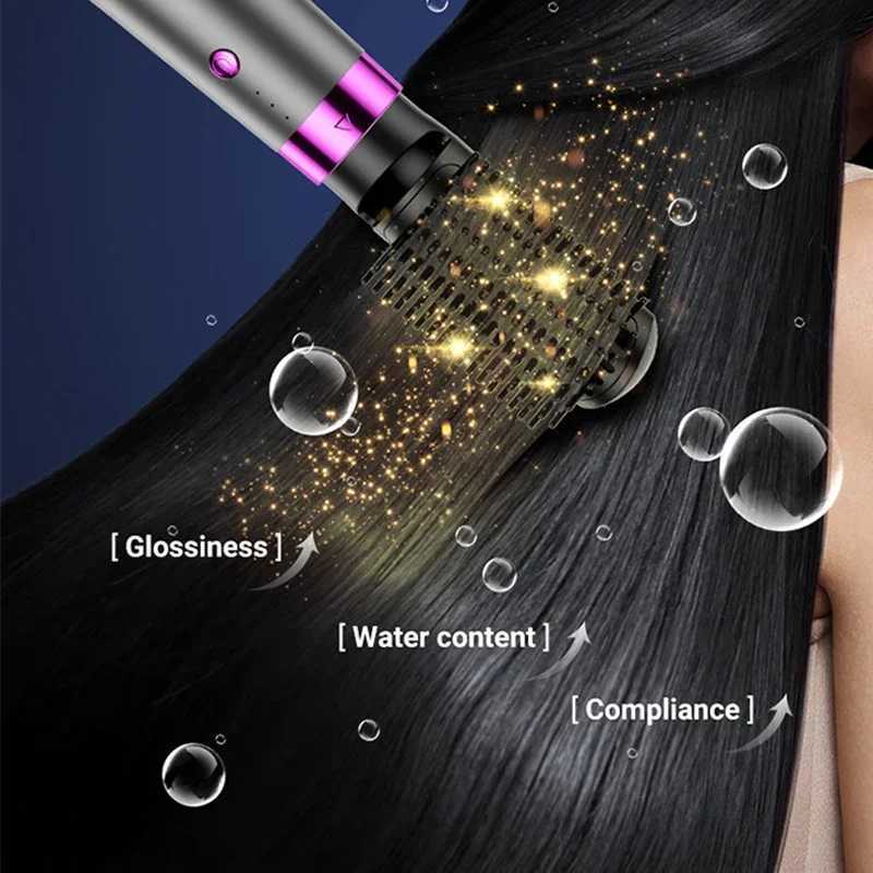 Super Hair Dryer 5-In-1 Electric Hair Comb Negative Ion Straight Curler 220V Personal Air Comb Care Styling Dryers Removable KitXJ250528