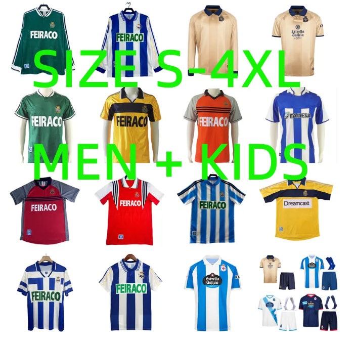 1997 1998 1999 2000 Deportivo de La CoruNa retro soccer jersey 99 00 03 04 Deportivo La Coruna VALERON MAKAAY YEREMAY Lucas classic vintage football shirt 2025 2026