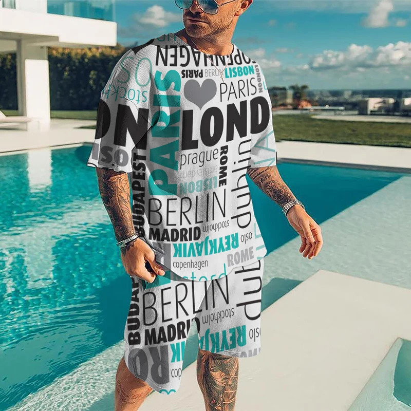 2024 Summer Mens and Womens Suits Casual Fashion Loose Comfort Breathable American Trend Printing 250520Z