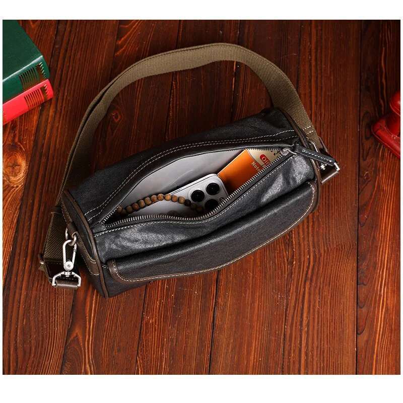 Designer Bag Wmnuo Brand Shoulder Men Korean Leather Genuine Cowhide Messenger Bags For Man Commuter Horizontal Pillow Sling Bag Male