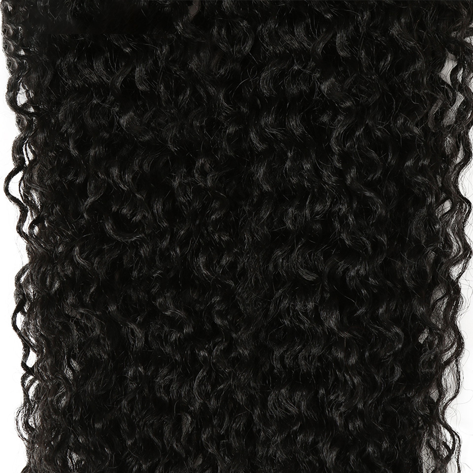 Rebecca Fashion 7PCS In One Pack 22 24 26inches Kinky Bundles Black Color Tresses Synthetic Hair Extensions Curly Hair Accessories