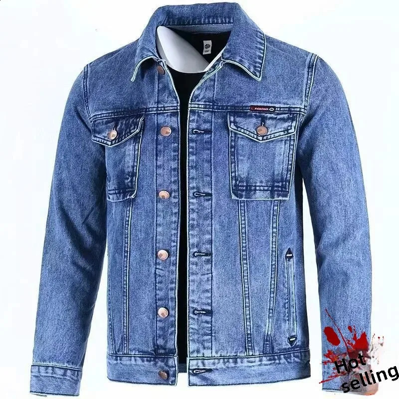 Denim Jacket Trendy Korean Style Casual Versatile Autumn Quarter Length Top For Young Men Student Body Conscious Fashion 250521