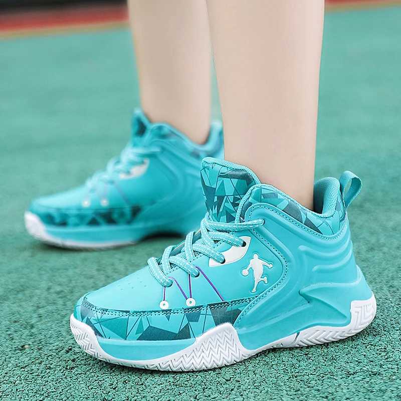 Hot White Purple Kids Basketball Shoes Outdoor Platform Childrens Sports Shoes Trend Casual Non-slip High Top Sneakers For Boy W250529