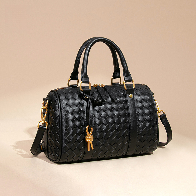 Unique High-End Handbag Practical Versatile Shoulder Crossbody Handwoven Women's Boston Pillow Bag