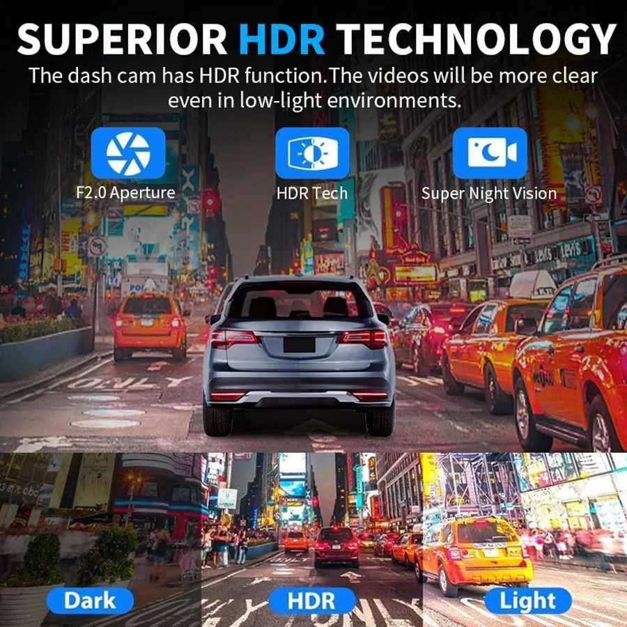 Car dvr 3-channel HD 1080p Car dvr WIFI Car dvr front and rear vision camera night vision black box Auto parts car recorder. R250529