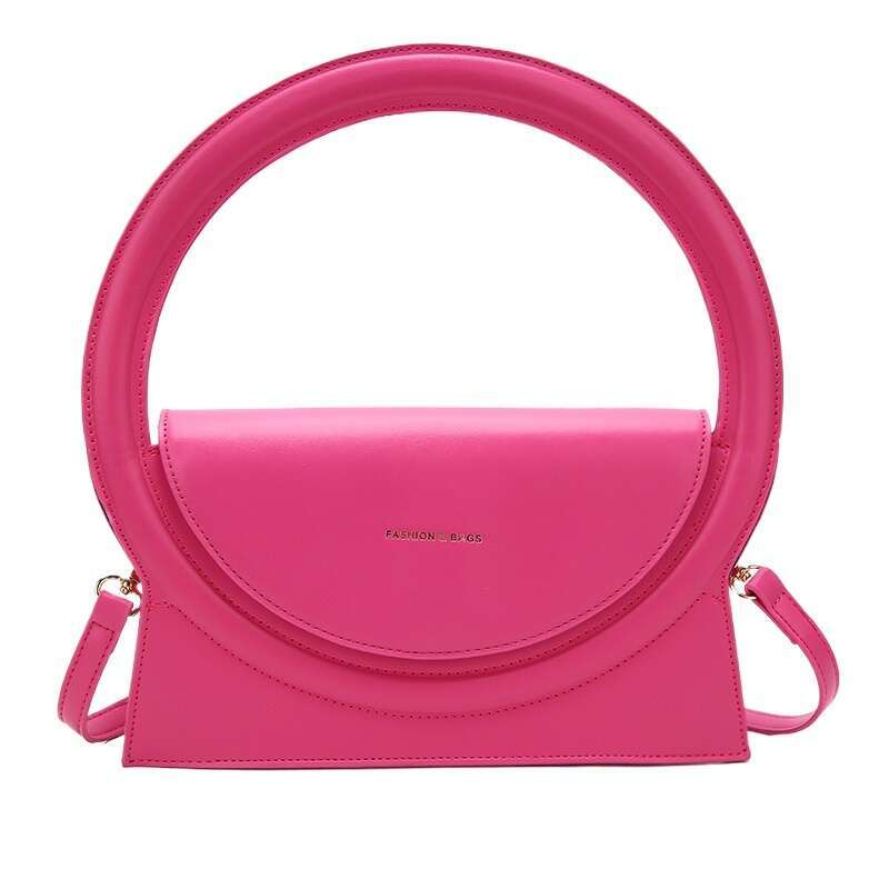 Designer Bag Women Round Ring Handbags Large Circle Design Tote Leather Shoulder Bag Female Fashion Crossbody Shopping Top Handle Bags