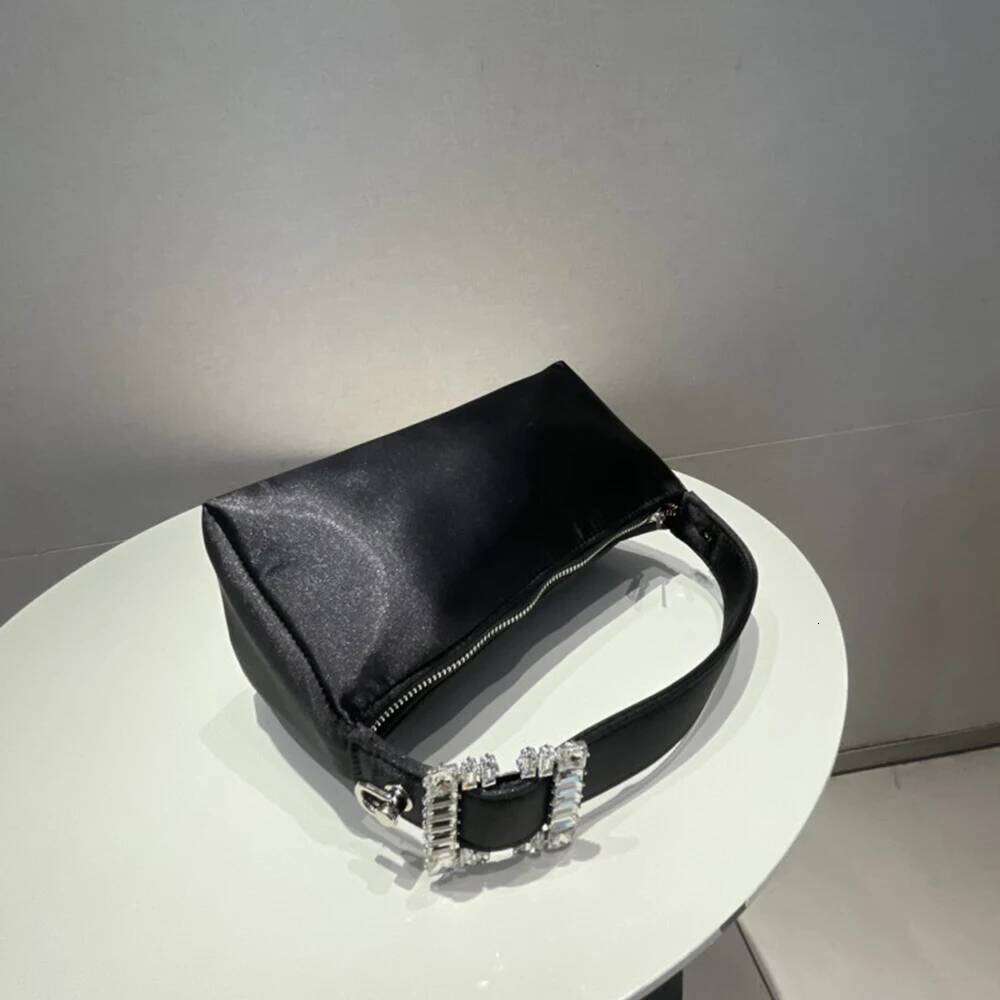 Women's Bags Designer Dia Satin Purses And Handbags Chains Rhinestone Shoulder Crossbody Bag Silk Evening Bags For Women Wedding Clutch New
