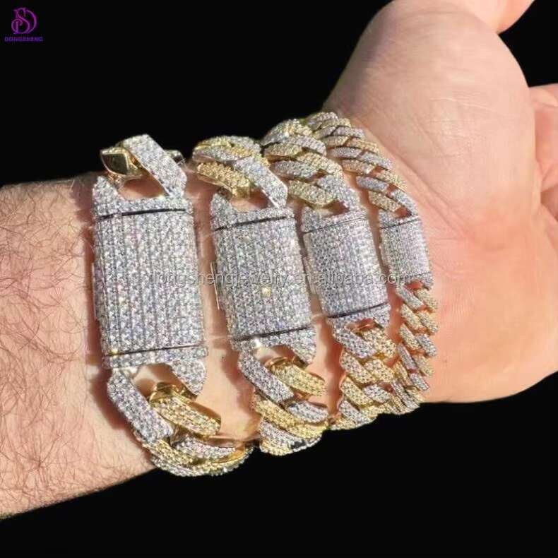 2023 Hot Selling Competitive Price Cuban Link Moissanite Bracelet