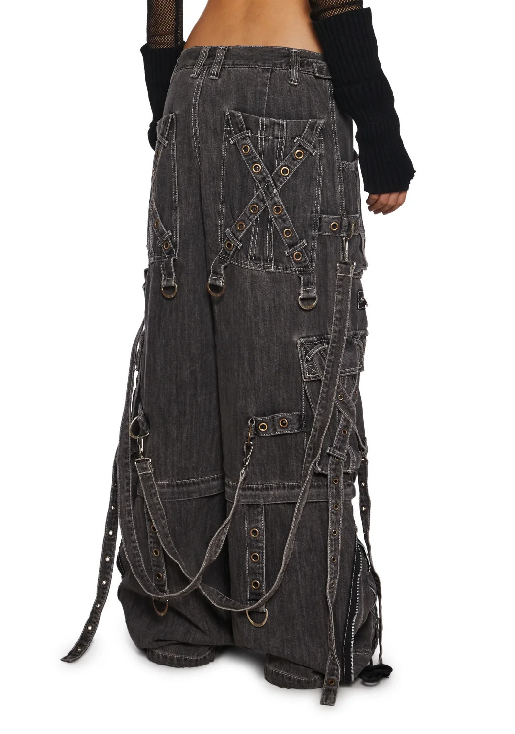 Y2k Jeans Men Streetwear Gothic Hip Hop Heavy Industry Patchwork Ripped Baggy Jeans Wide Leg Mopping Oversized Pocket Washed 250526