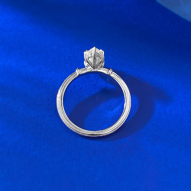 2025 Choucong Brand New Wedding Rings Vintage Jewelry Soild 100% 925 Sterling Silver Marquise Cut White Moissanite Eternity Women Engagement Band Ring