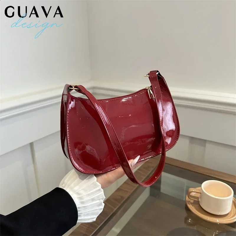 Retro Solid Color PU Leather Shoulder Underarm Bag Womens Fashion Handbags Casual Purses and Handbag Ladies Hand Bags 250523
