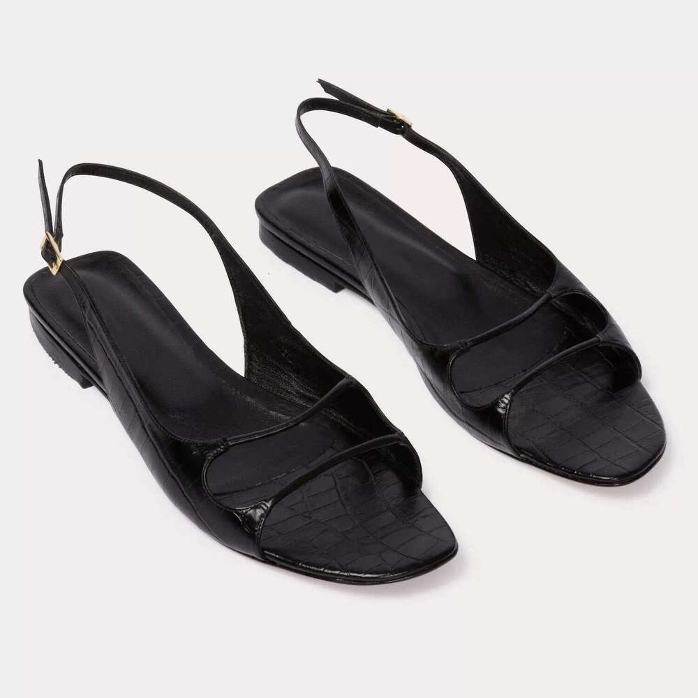 Sheepskin Version ~ Niche Simple Open-Toe Strap for Women 2025 Summer New Beach Flat Sandals