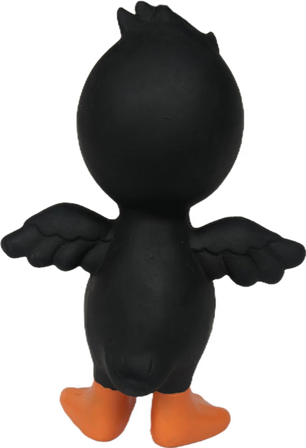 Latex Chewing Duck Dog Toy - Eco friendly Fairly Cute Black Natural Squeaky Rubber Ducky Toys for Dogs 1p/Pack