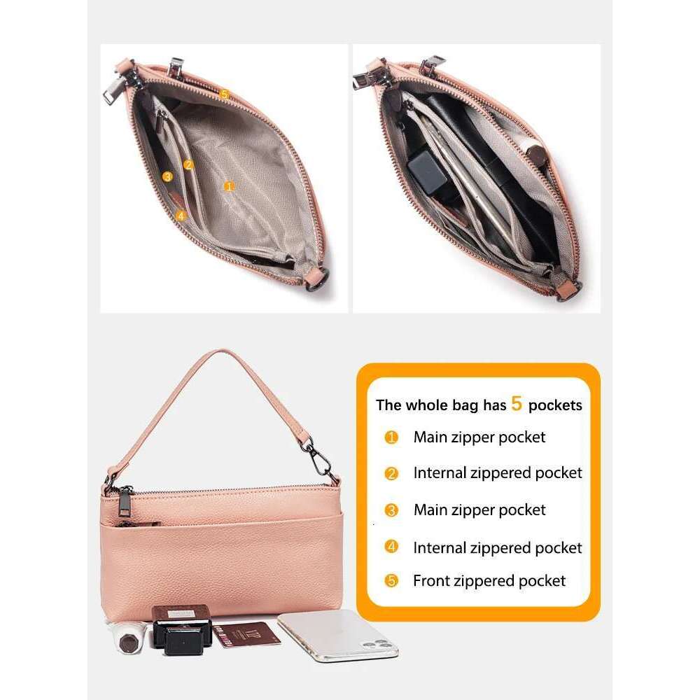 Zency Genuine Leather Shoulder Handbag Women Messenger Small Crossbody Sac A Main 100% Fashion Pouch Ladies Bag 2025