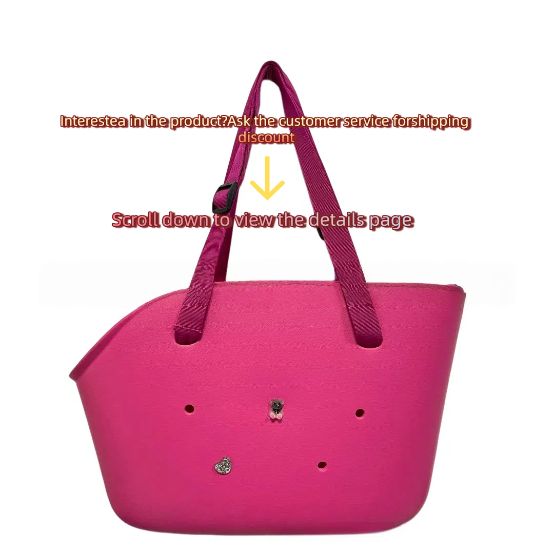 Stylish EVA Pet Carrier Bag with Adjustable Straps & Charms - Portable Dog Cat Travel Tote - Multiple Colors