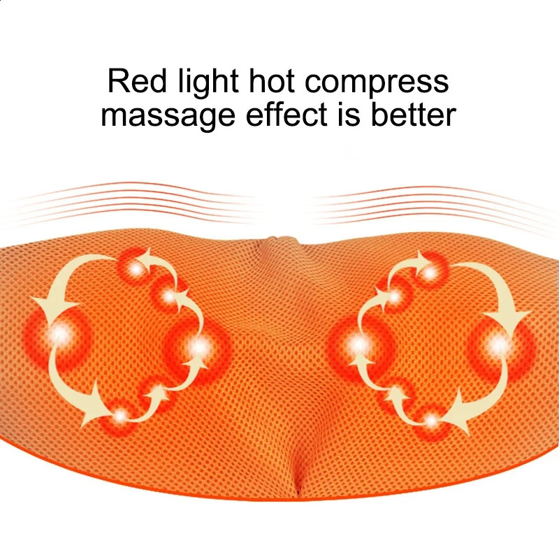 3D Kneading Shiatsu Massage Shawl Pillow with Heat Therapy - Portable Neck Shoulder Back Massager for Home Office Use - Relie 250519