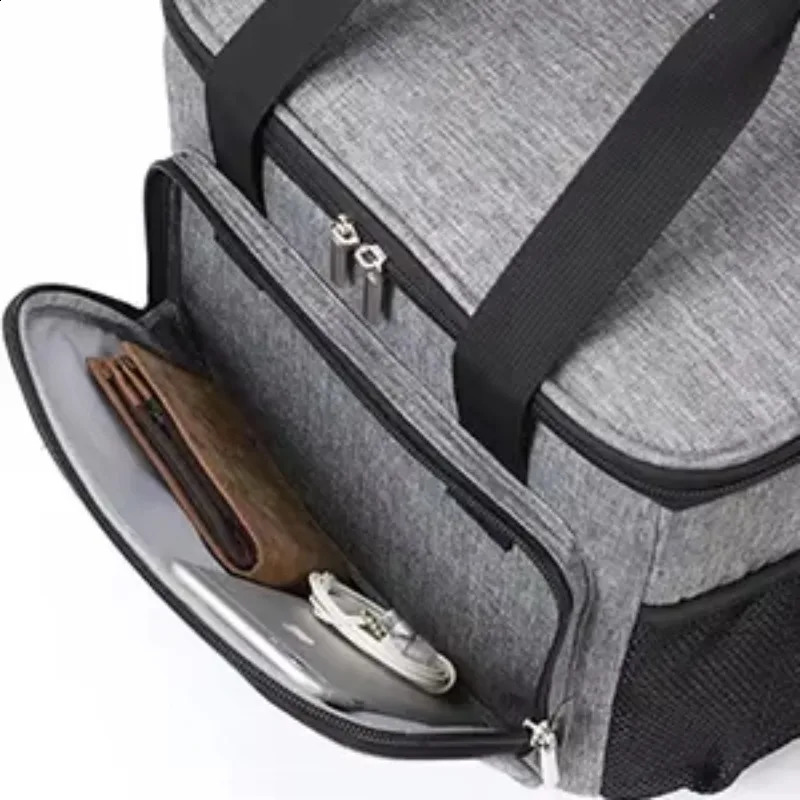 15L Picnic Bag Thermal Insulated Lunch Box Handbag Wine Beer Cooler Crossbody Shoulder Camping Food Container 250528