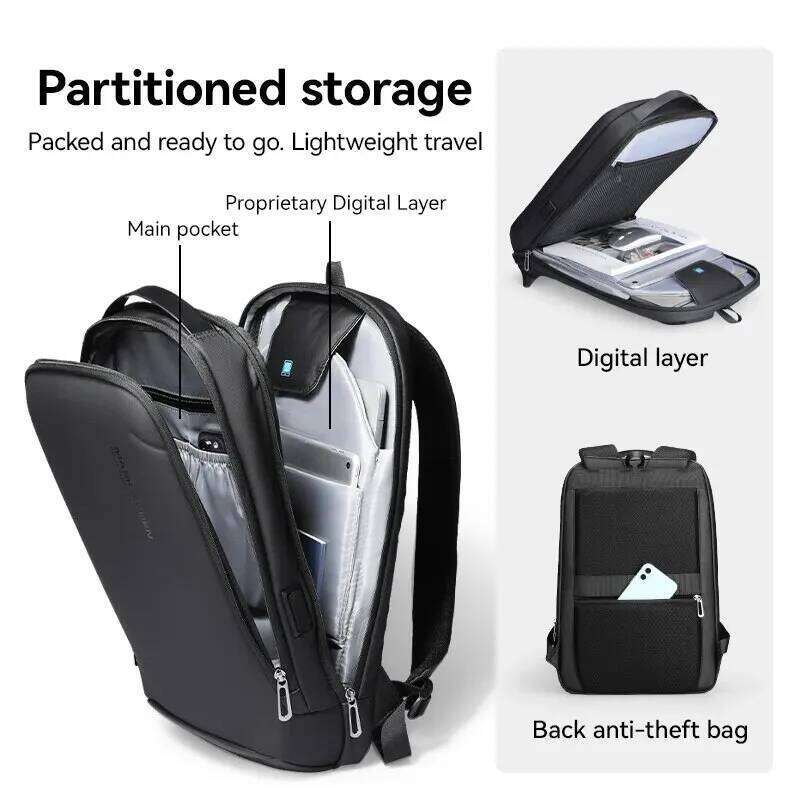 MARK RYDEN Slim Laptop for Men Business Minimalist Backpack YKK Zipper Scratch Resistant With USB