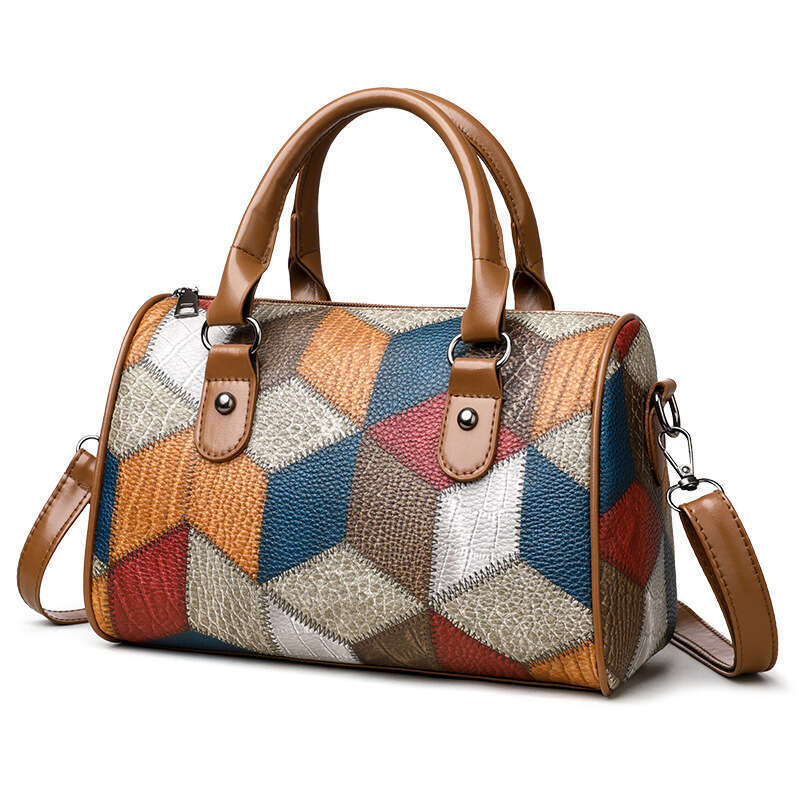 Fashion Color-Block Plaid Geometric Pattern Commuter Shoulder Crossbody Bag Shopping Portable Phone Coin Purse