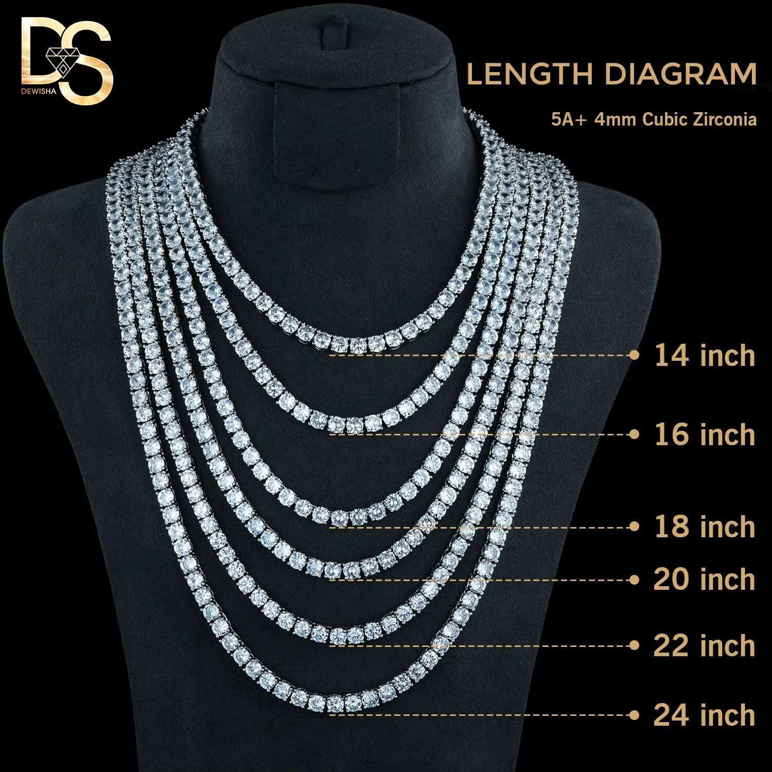 Factory Wholesale Cheap Price Hip Hop 925 Sterling Silver VVS Moissanites Diamond Necklace Moissanite Tennis Chain