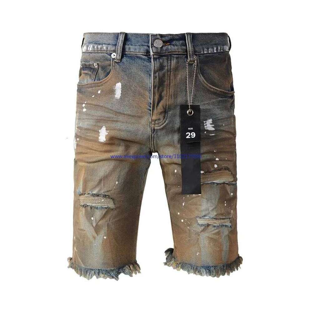 Women's Wear New Summer Vintage Washed Men Denim Shorts Casual Fashion Streetwear Ripped Hole Patches Distressed Male Skinny Jeans