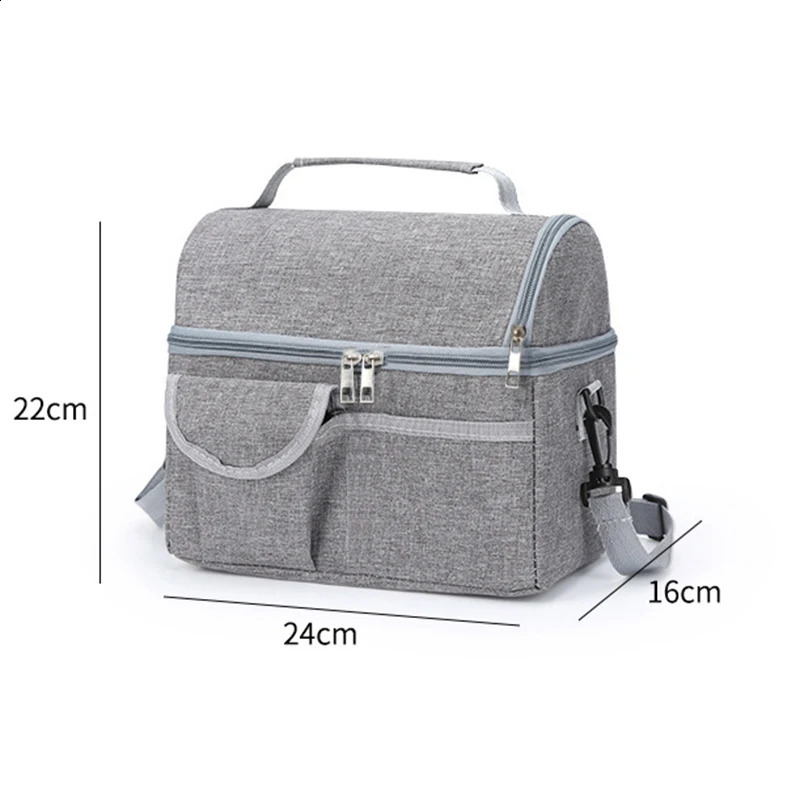 1pcs Lunch Bag Reusable Insulated Thermal Women Men Multifunctional Cooler and Warm Keeping Box Bag 250528