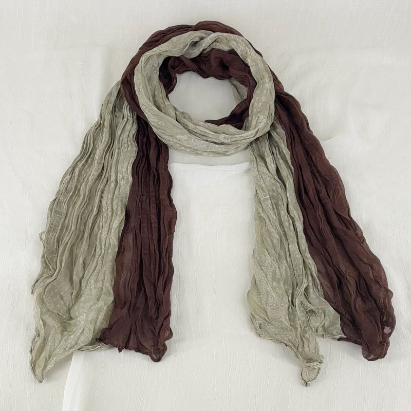 K859 Manufacturers wholesale solid color large chiffon scarf sunscreen shawl scarf dual-purpose versatile gauze beach towel summer spring and autumn