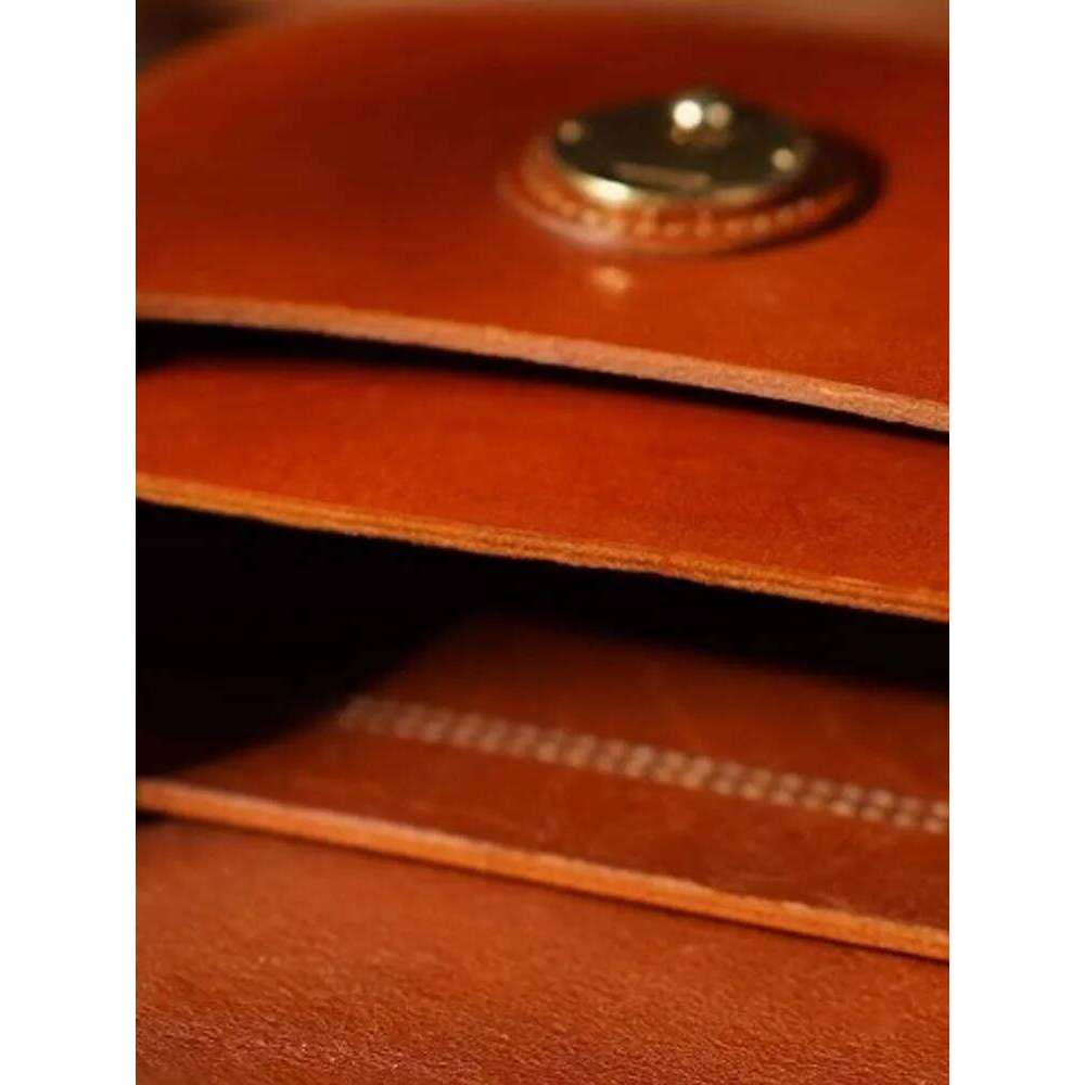 Fashion Women Oil Wax Cowhide Genuine Leather Saddle Small Pouch Flap Strap Crossbody Bags Casual Vintage Mini Shoulder Bag