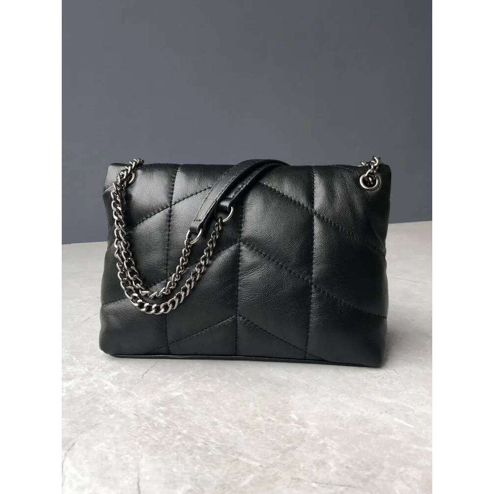 Elegant Women Chain Soft Sheepskin Genuine Leather Handbag Ladies Fashion Single Shoulder Designer Messenger Bag