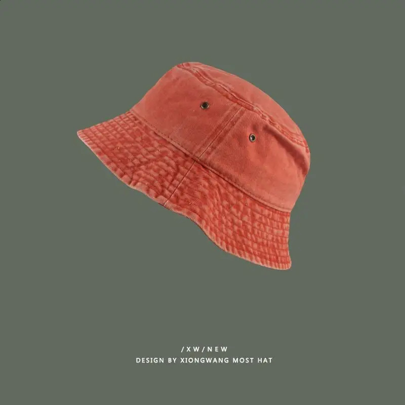 Fashion Women Men Washed Denim Solid Vintag Bucket Hats Lady Male Spring Summer Autumn Panama Fisherman Cap Hat For Women Men 250523