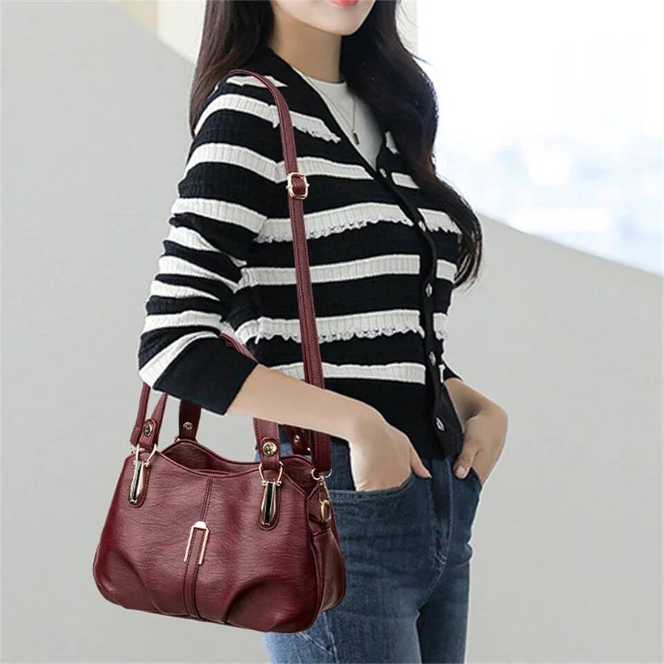 Genuine Brand Leather Women Handbag Designer Shoulder Crossbody Bags Ladies Purse Messenger Tote Female Commuting Bag