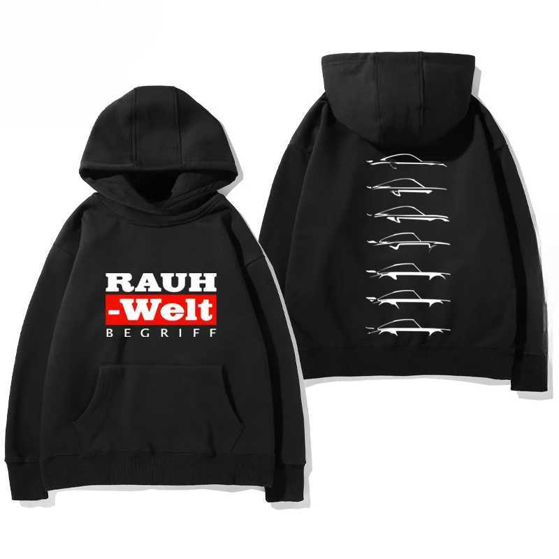 RWB Modified Car 911 Black Hooded Hoodie Men and Women of The Same Model 2024 New Autumn and Winter Casual Loose Top ClothingXJ250514