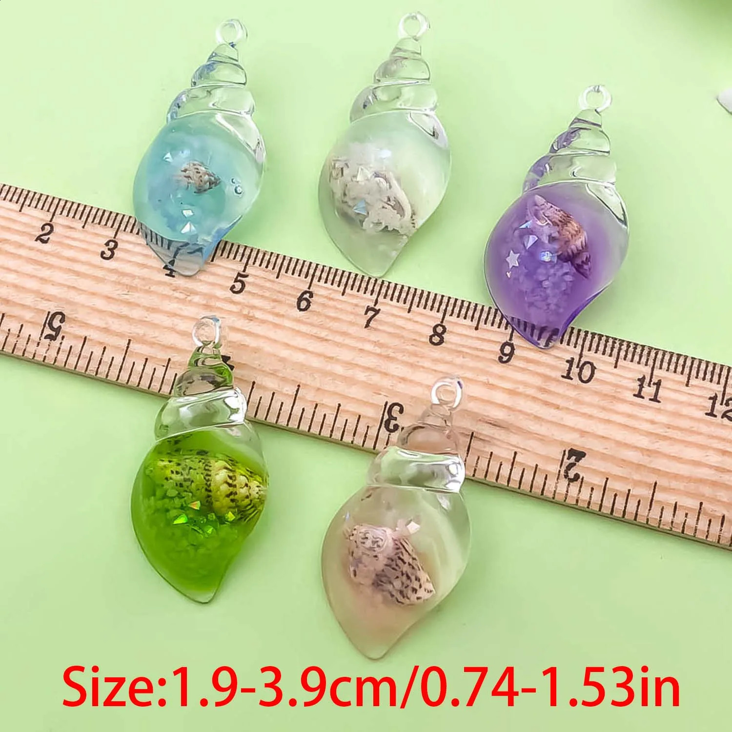 57pcs 1939mm Luminous Conch n Charms Acrylic Marine Life Pendants for DIY Bracelet Necklace Jewelry Making Accessories 250519