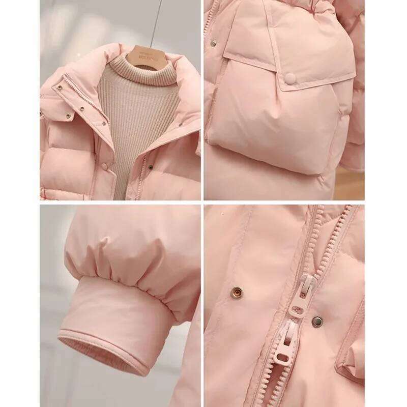 90 White duck down Jacket For women Winter 2025 New Slim Detachable hat Coat Medium length Female Casual Down Outwear