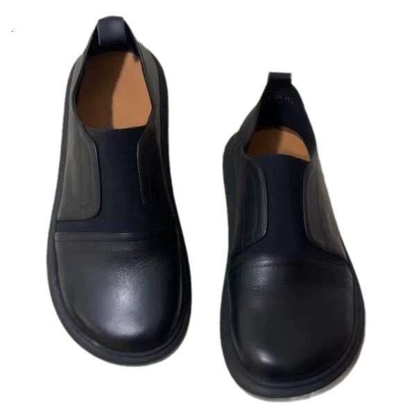 Genuine Large Casual Round Toe Flat Comfortable Small Leather 2025 New Spring Versatile Loafers Women's Shoes