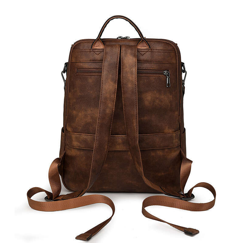 New Casual PU Lightweight Travel For Women High-End Fashion Versatile Large Capacity Ladies Backpack B5